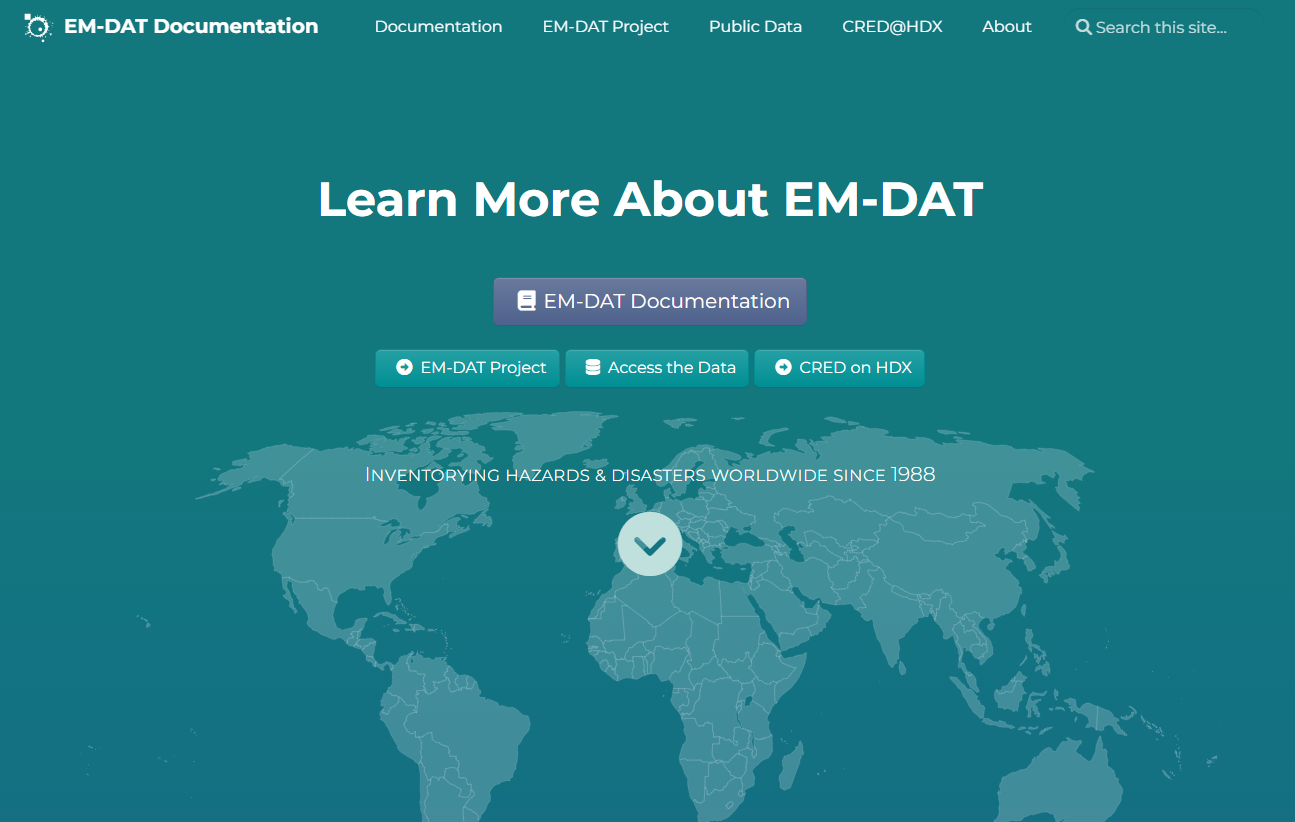 The New EM-DAT Documentation Website, September 26, 2023